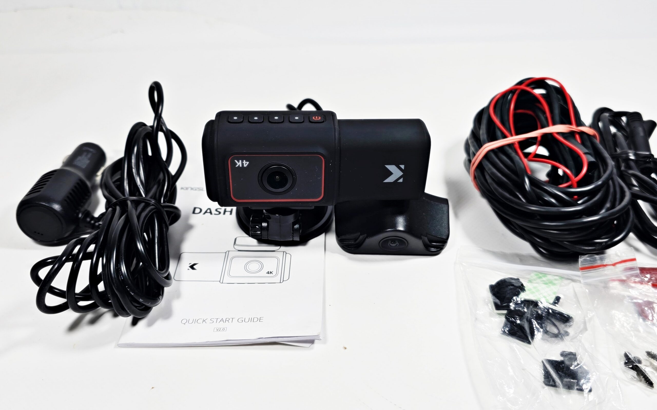 Kamerka samochodowa Kingslim D6 Dual Dash Cam GPS 2K + 2K